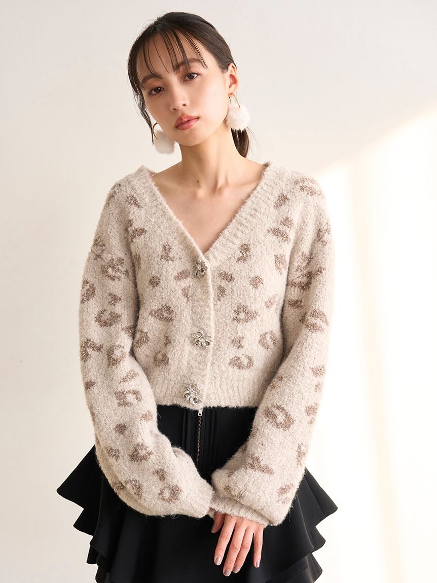 鑽飾蝴蝶結短版開襟外套 SWNT255109