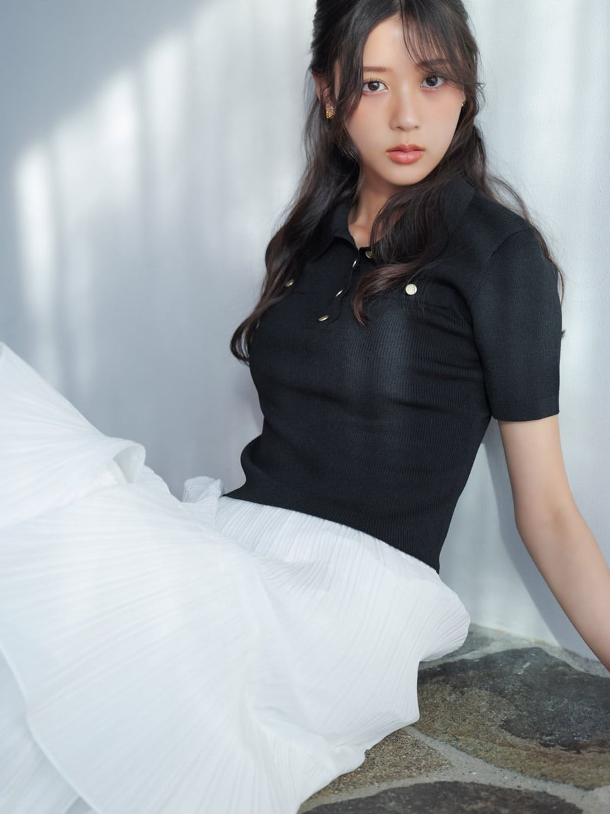 Polo領針織上衣 SWNT262094