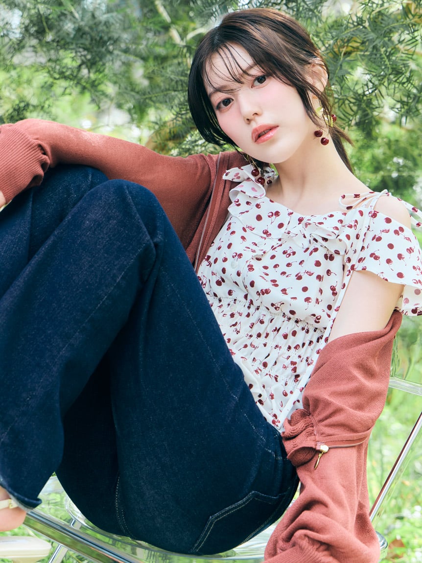 【接觸涼感】透膚針織連帽外套 SWNT263325