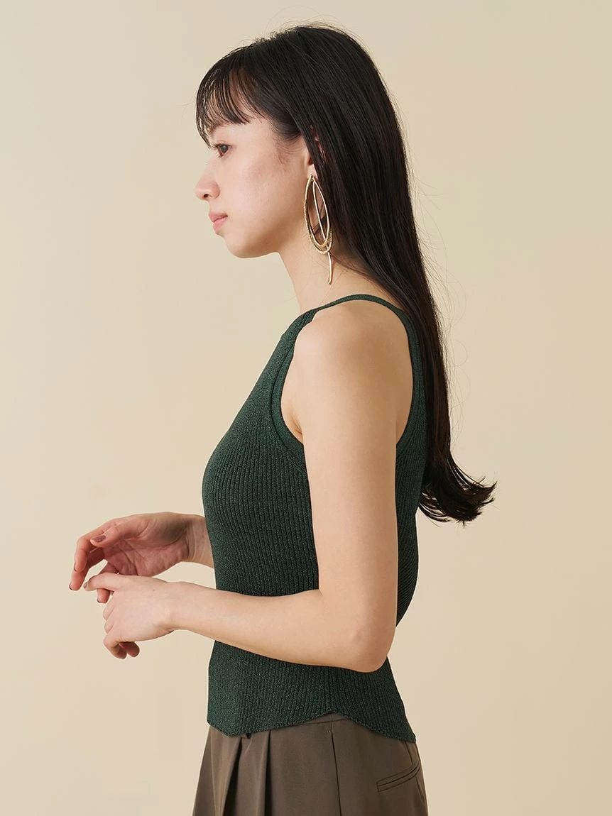 附罩杯削肩針織上衣 SWNT264024