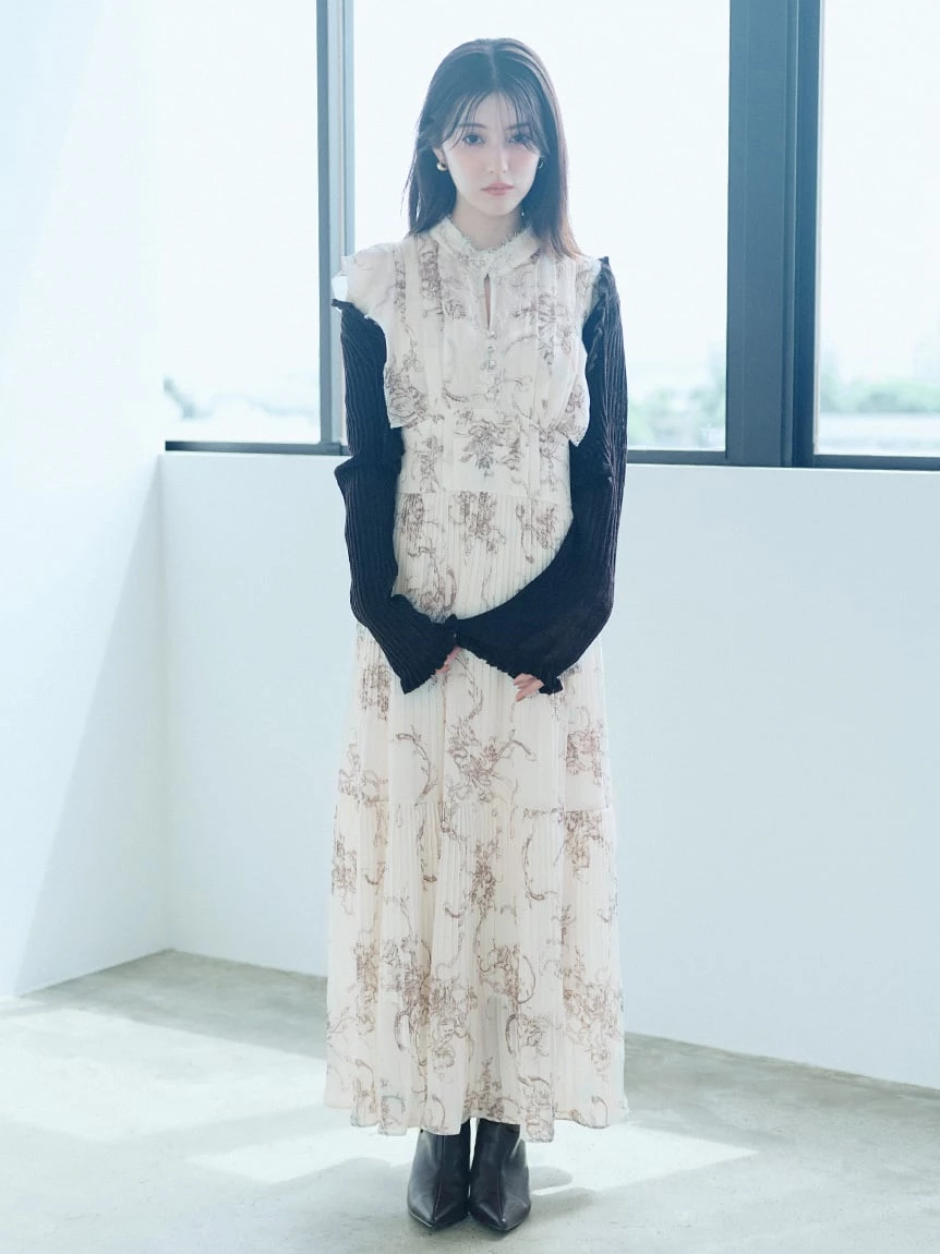 羅紋透膚針織開襟外套 SWNT264075