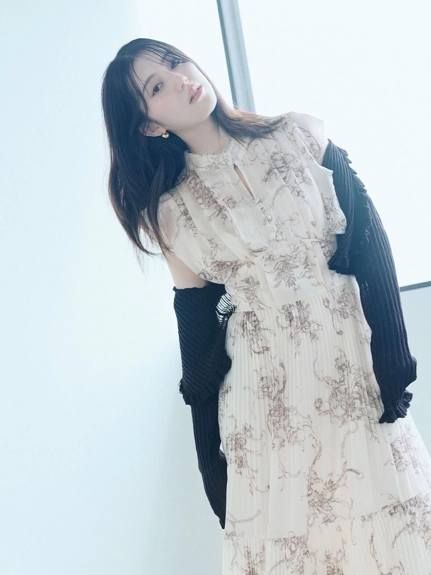 羅紋透膚針織開襟外套 SWNT264075