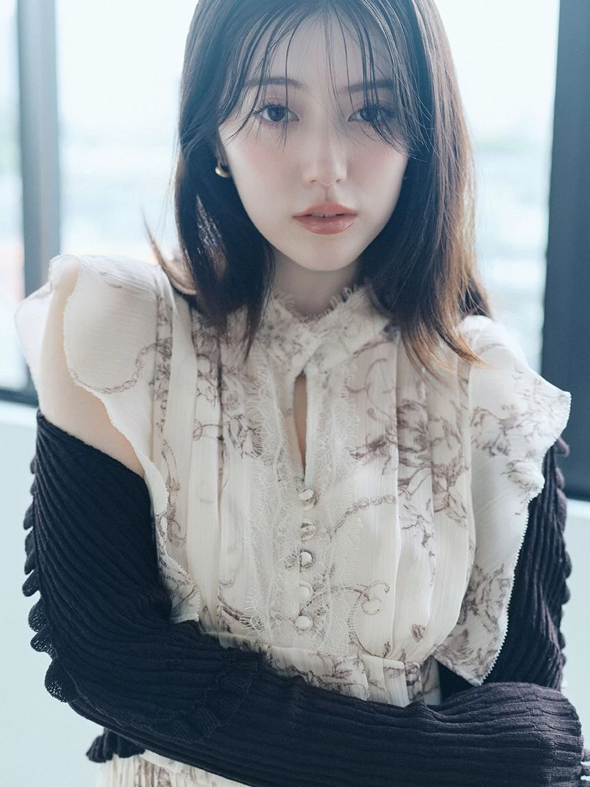 羅紋透膚針織開襟外套 SWNT264075