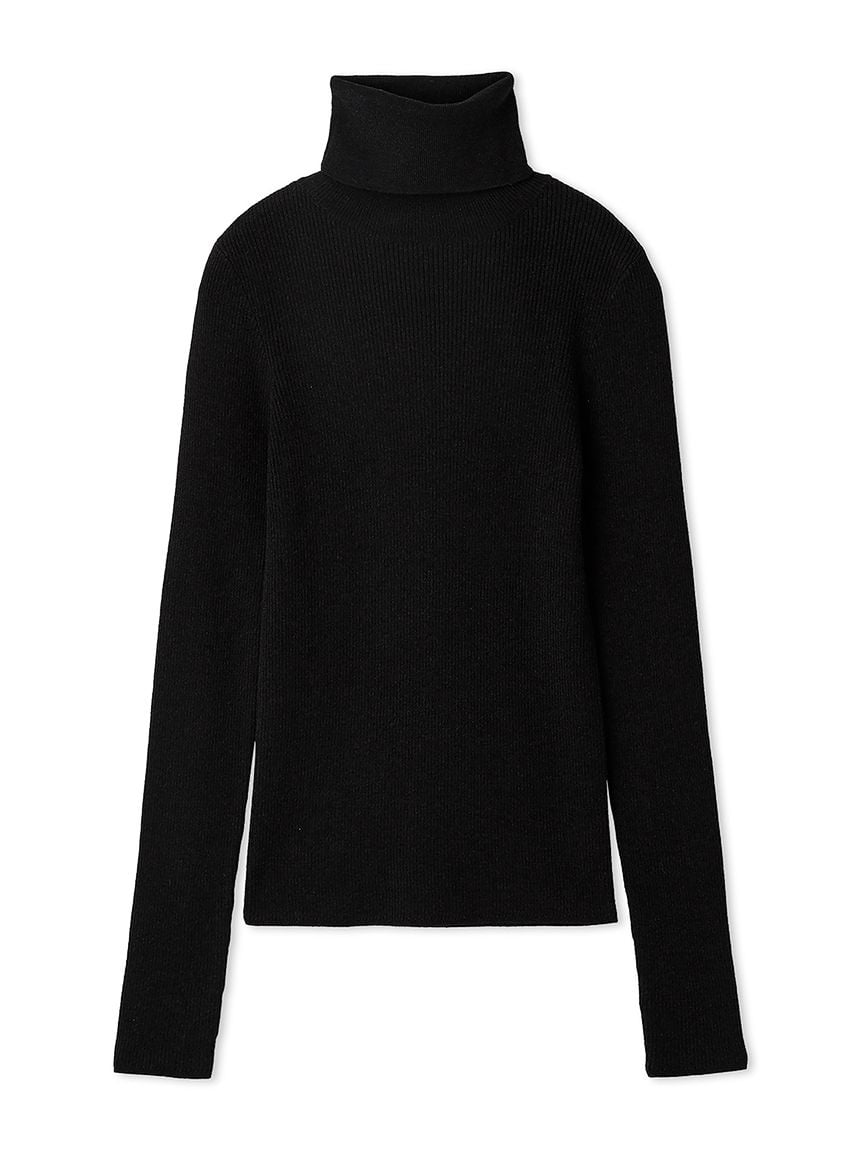 【WARM】THERMO TECH高領針織上衣 SWNT264184-BLK
